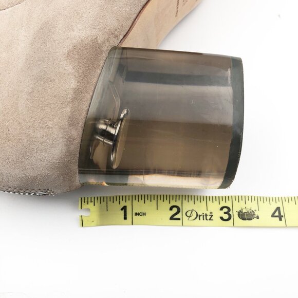 RAG & BONE Drea Tan Leather Suede Block Heel Ankle Boot Womens 9.5 - Picture 11 of 12